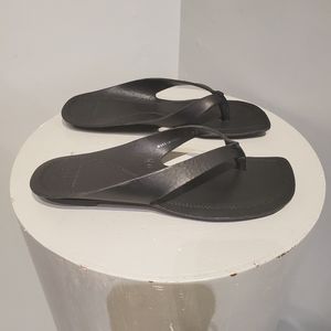 YS YOHJI YAMAMOTO BLACK LEATHER SANDAL